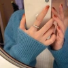 9 Zircon ring Women's simple ring, unique design sense, niche Korean Fairy piano - Only 2028 Specification image
